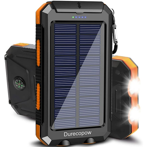 20000mAh Solar Power Bank Portable Charger for Camping External Battery Backup Charger with Dual 2 USB Port/LED Flashlights for All Smartphone Solar Charger Tablet and Android Cellphone 20000mAh Solar Power Bank Portable Charger for Camping External Battery Backup Charger with Dual 2 USB Port/LED Flashlights for All Smartphone Solar Charger Tablet and Android Cellphone